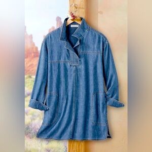 Coldwater Creek Behind the Seams Denim Tunic